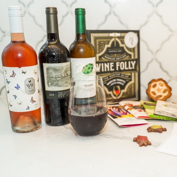 Virtual Wine and Chocolate Tasting Experience: The Ultimate Collection (5 Craft Bars | 3 Bottles of Wine | Ground Shipping)