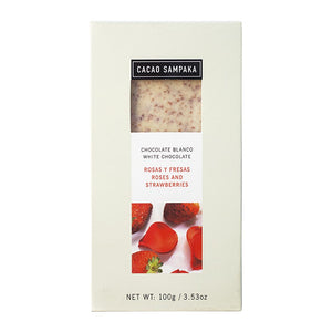 Cacao Sampaka Rose & Strawberry White Chocolate Chocolate Bar - Gourmet Boutique