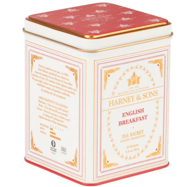 HARNEY & SONS - ENGLISH BREAKFAST, CLASSIC TIN (20 Sachets)