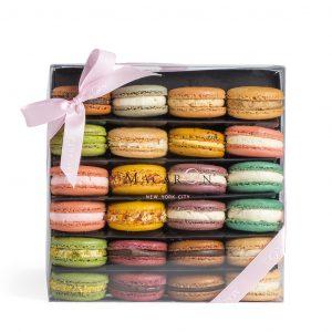 Large Best of Macaron Assortment Box Tower (24 Pc) - Gourmet Boutique