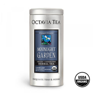 OCTAVIA TEA - MOONLIGHT GARDEN (TIN) Organic, caffeine-free herbal tea