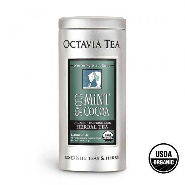 OCTAVIA TEA - SPICED MINT COCOA (TIN) Organic, caffeine-free herbal tea